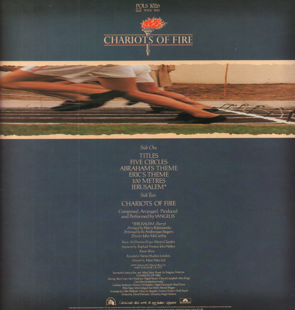 Vangelis - Chariots Of Fire - Lp