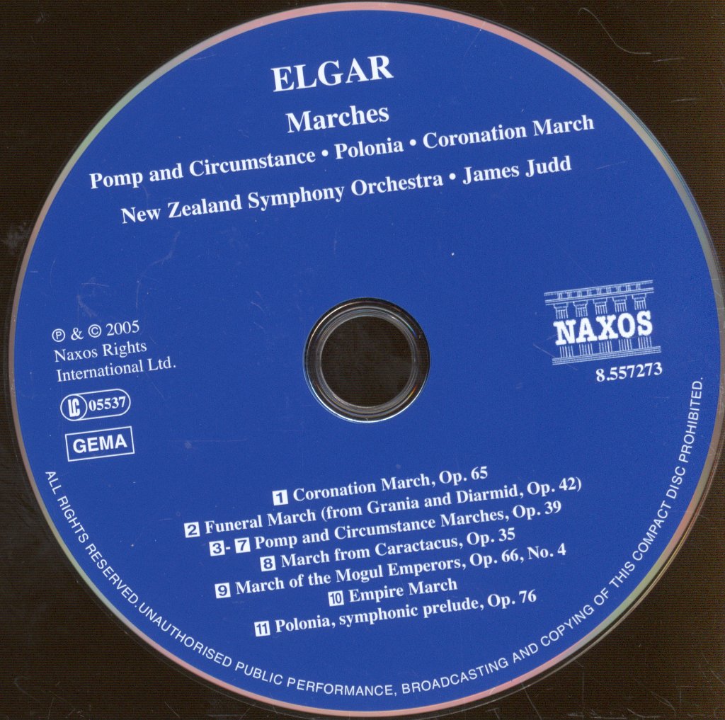 New Zealand Symphony Orchestra, James Judd - Elgar - Marches: Pomp And Circumstance • Polonia • Caractacus - Cd