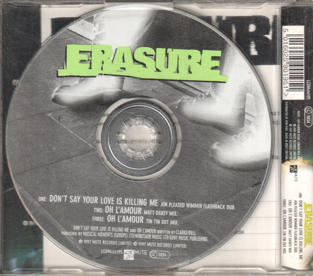 Erasure - Don't Say Your Love Is Killing Me - Cd