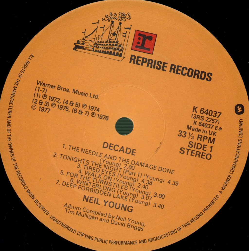 Neil Young - Decade - Triple Lp