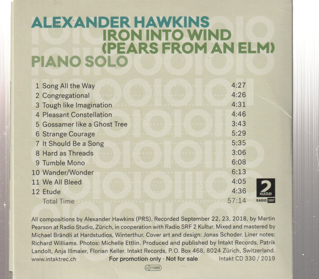 Alexander Hawkins - Iron Into Wind (Pears From An Elm) - Cd