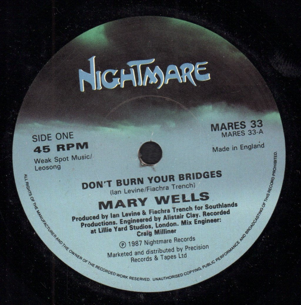Mary Wells - Don't Burn Your Bridges - 7 Inch