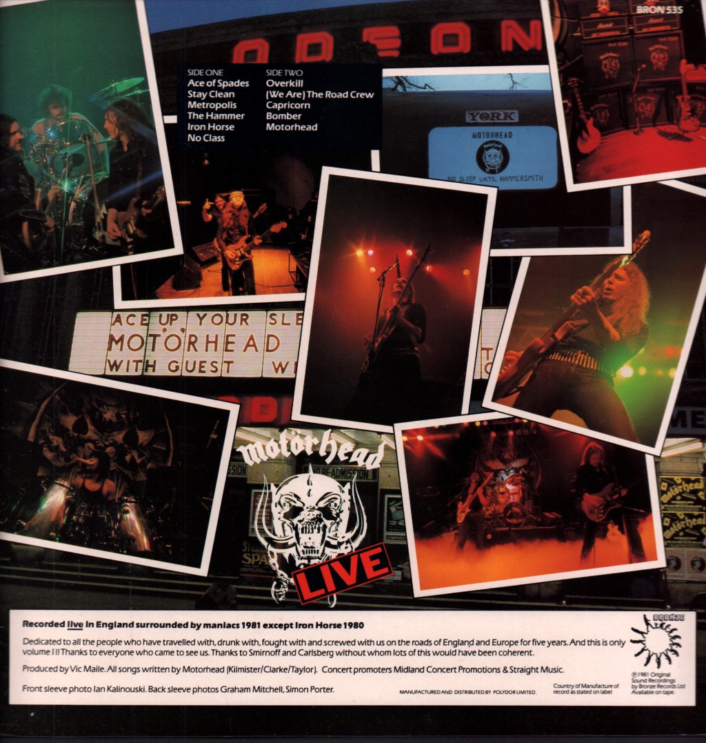 Motorhead - No Sleep Til Hammersmith - Lp
