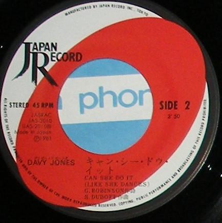 Davy Jones - Dance, Gypsy - 7 Inch