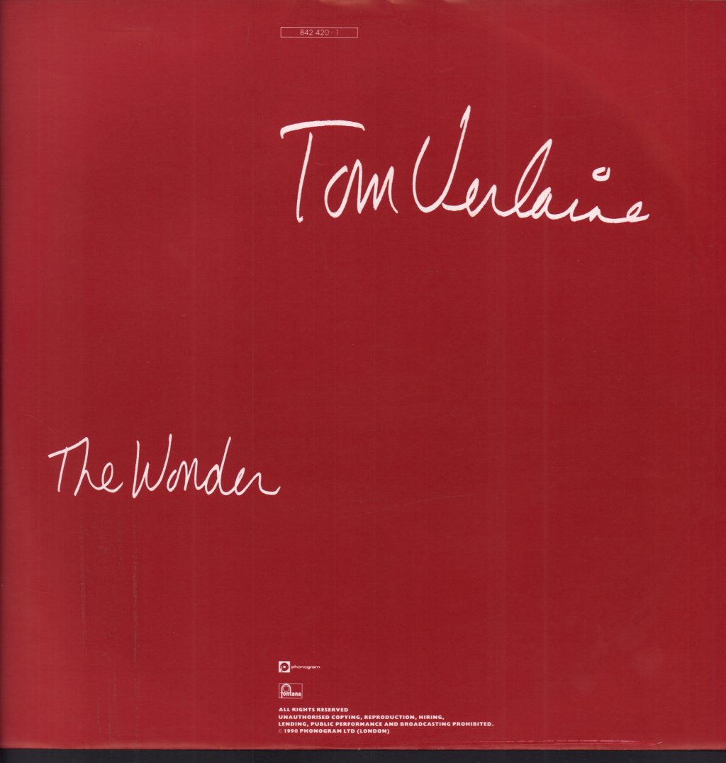 Tom Verlaine - Wonder - Lp