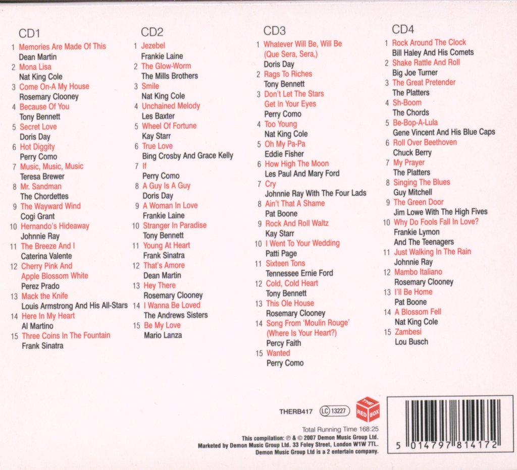 Various Artists - Hits Of The 50s - The Ultimate Collection - Cd Set