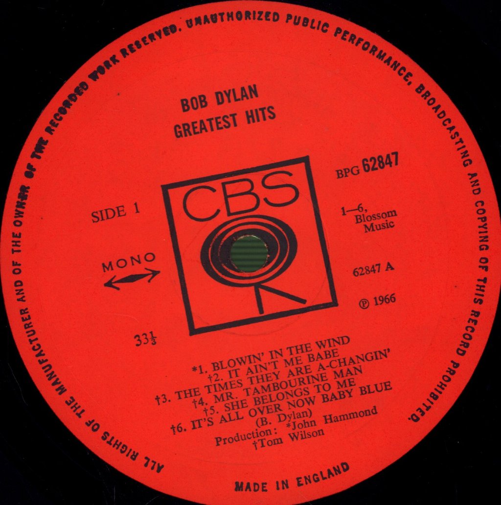 Bob Dylan - Greatest Hits - Lp