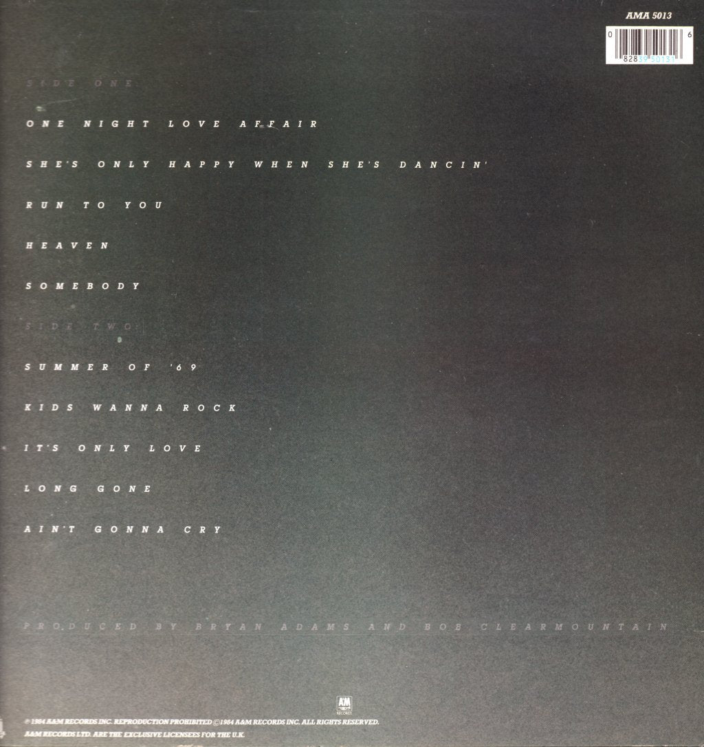 Bryan Adams - Reckless - Lp