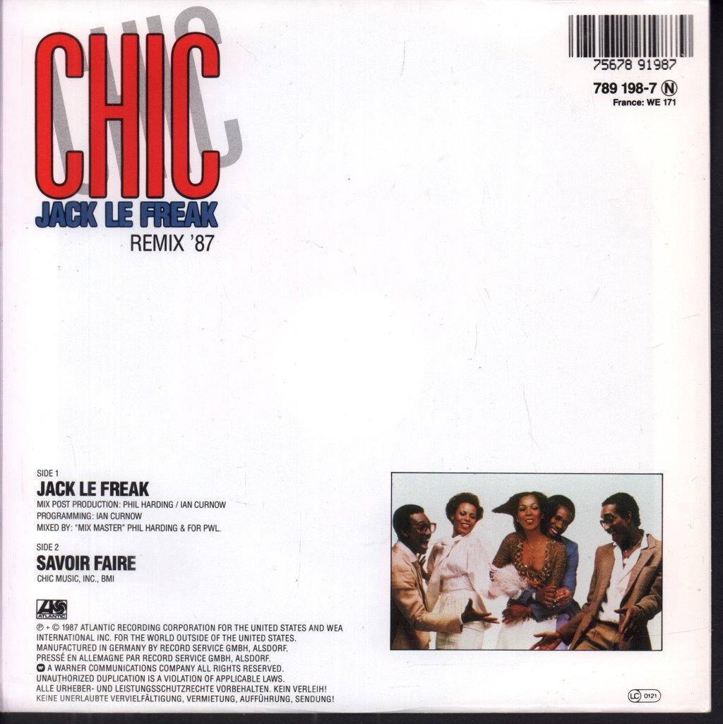 Chic - Jack Le Freak Remix '87 - 7 Inch