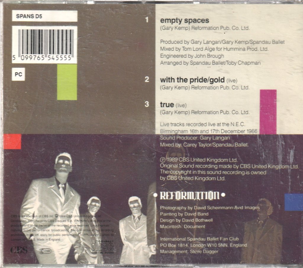 Spandau Ballet - Empty Spaces - Cd