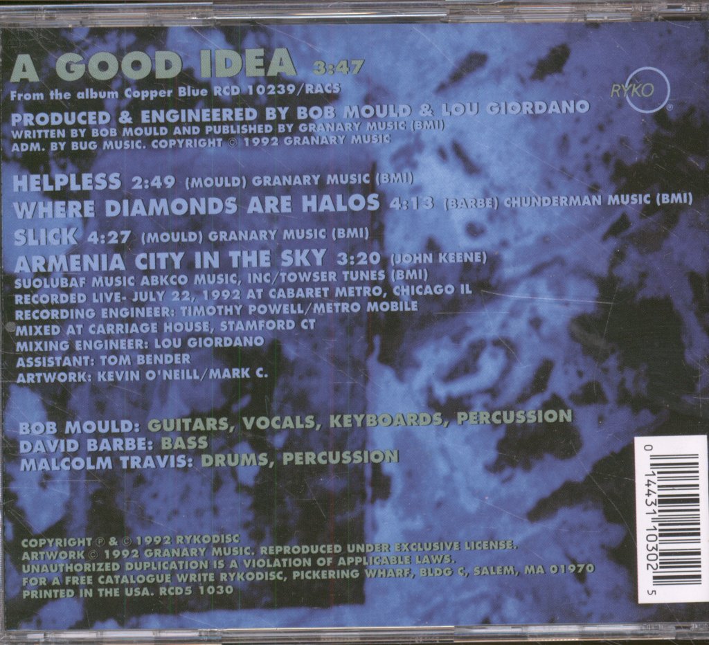 Sugar (Bob Mould's Group) - A Good Idea - Cd