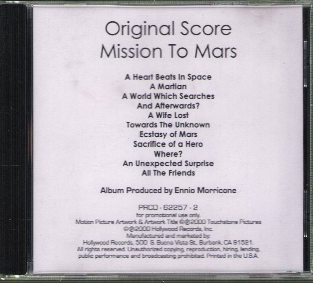 Ennio Morricone - Original Score: Mission To Mars - Cd