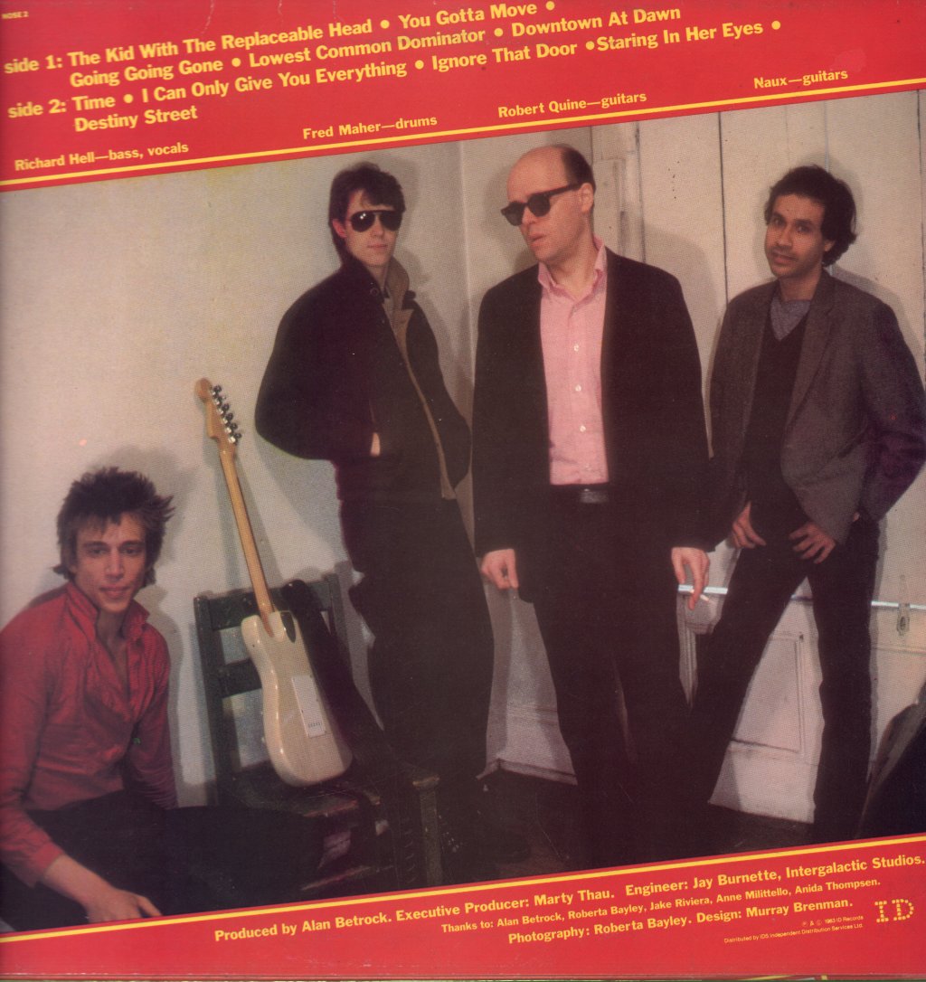 Richard Hell And The Voidoids - Destiny Street - Lp