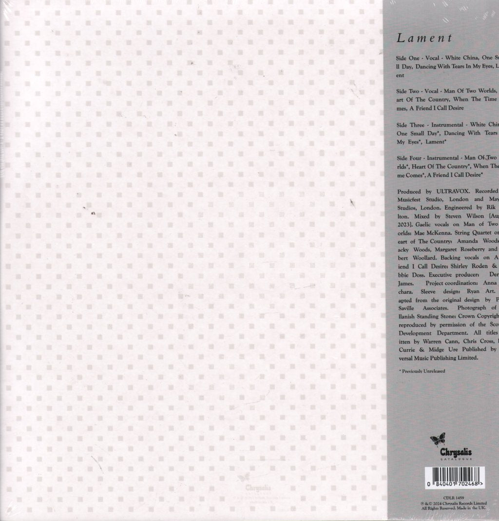 Ultravox - Lament [Steven Wilson Stereo Mix] (Black Friday 2024) - Double Lp