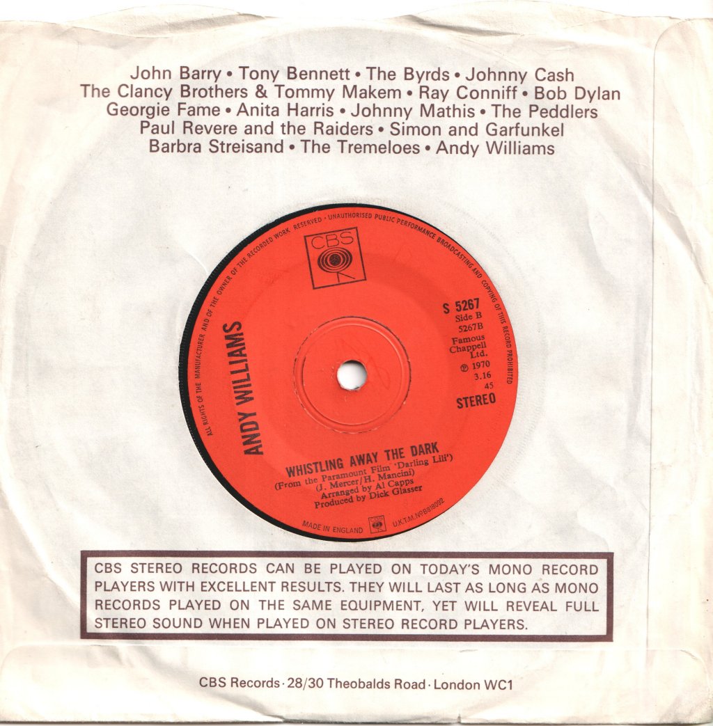 Andy Williams - Home Lovin' Man - 7 Inch