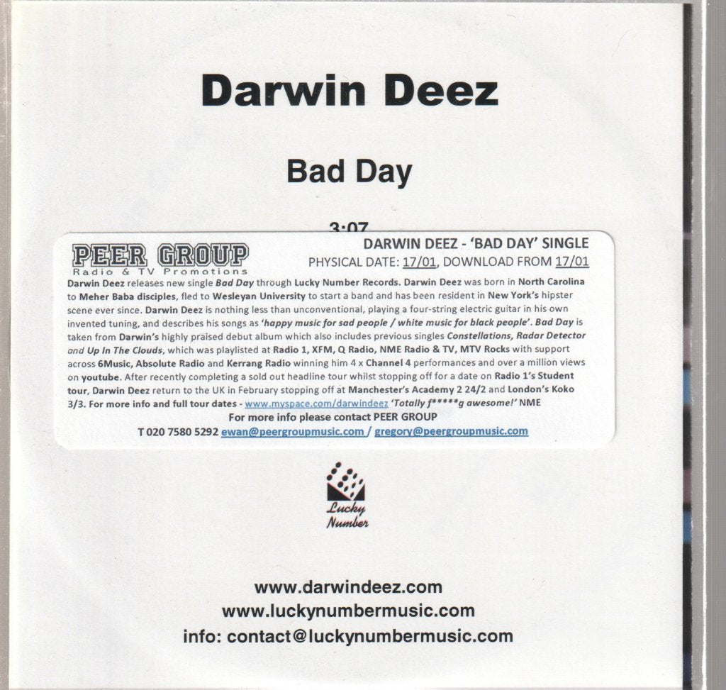 Darwin Deez - Bad Day - Cdr
