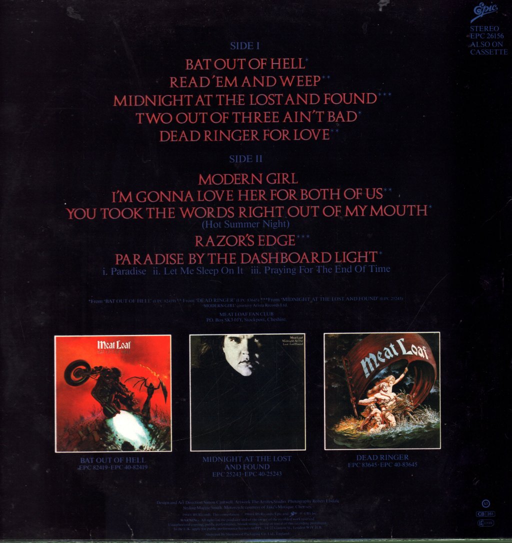 Meat Loaf - Hits Out Of Hell - Lp