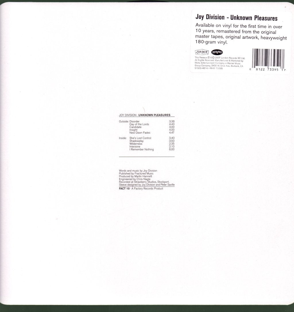 Joy Division - Unknown Pleasures - Lp