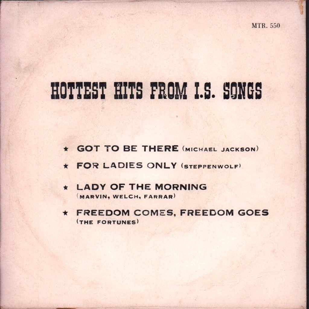 michael jackson / steppenwolf / marvin welch farrar / fortunes - hottest hits from i.s. songs - 7 Inch