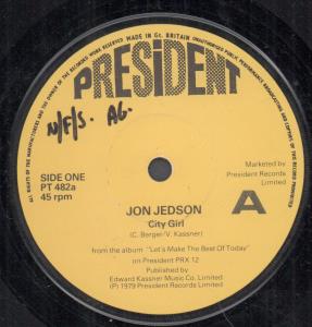 Jon Jedson - City Girl - 7 Inch