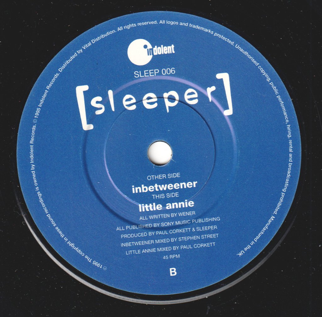 Sleeper (Indie Band) - Inbetweener - 7 Inch