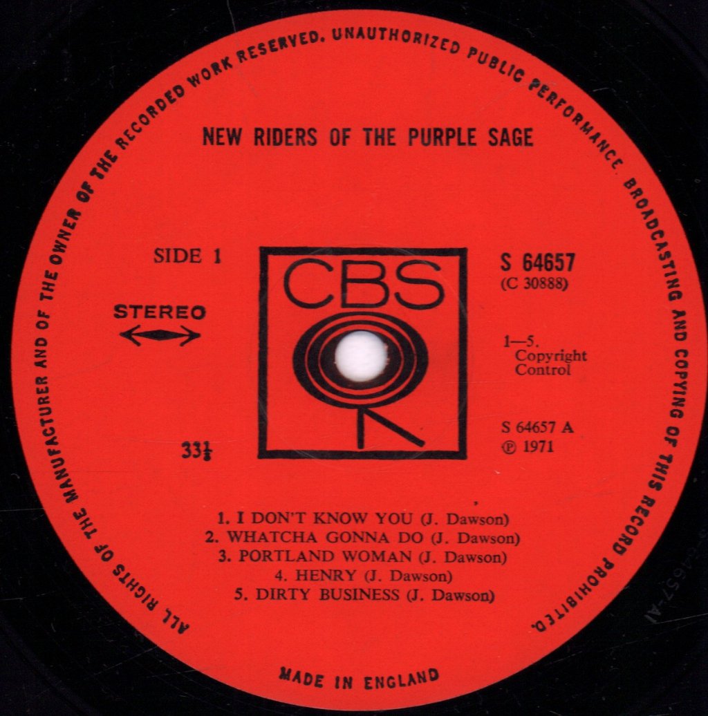 New Riders Of The Purple Sage - New Riders Of The Purple Sage - Lp