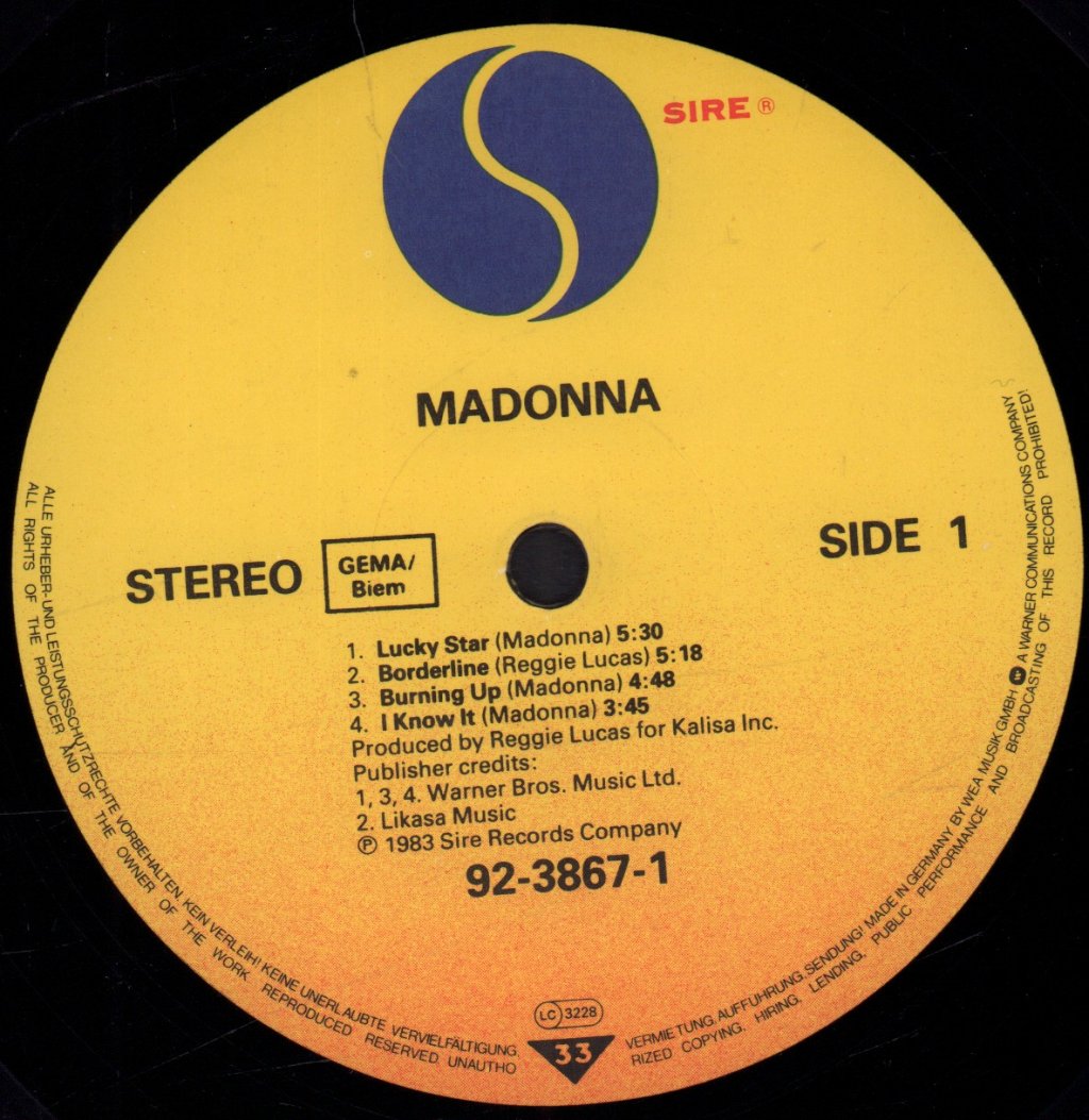 Madonna - First Album - Lp