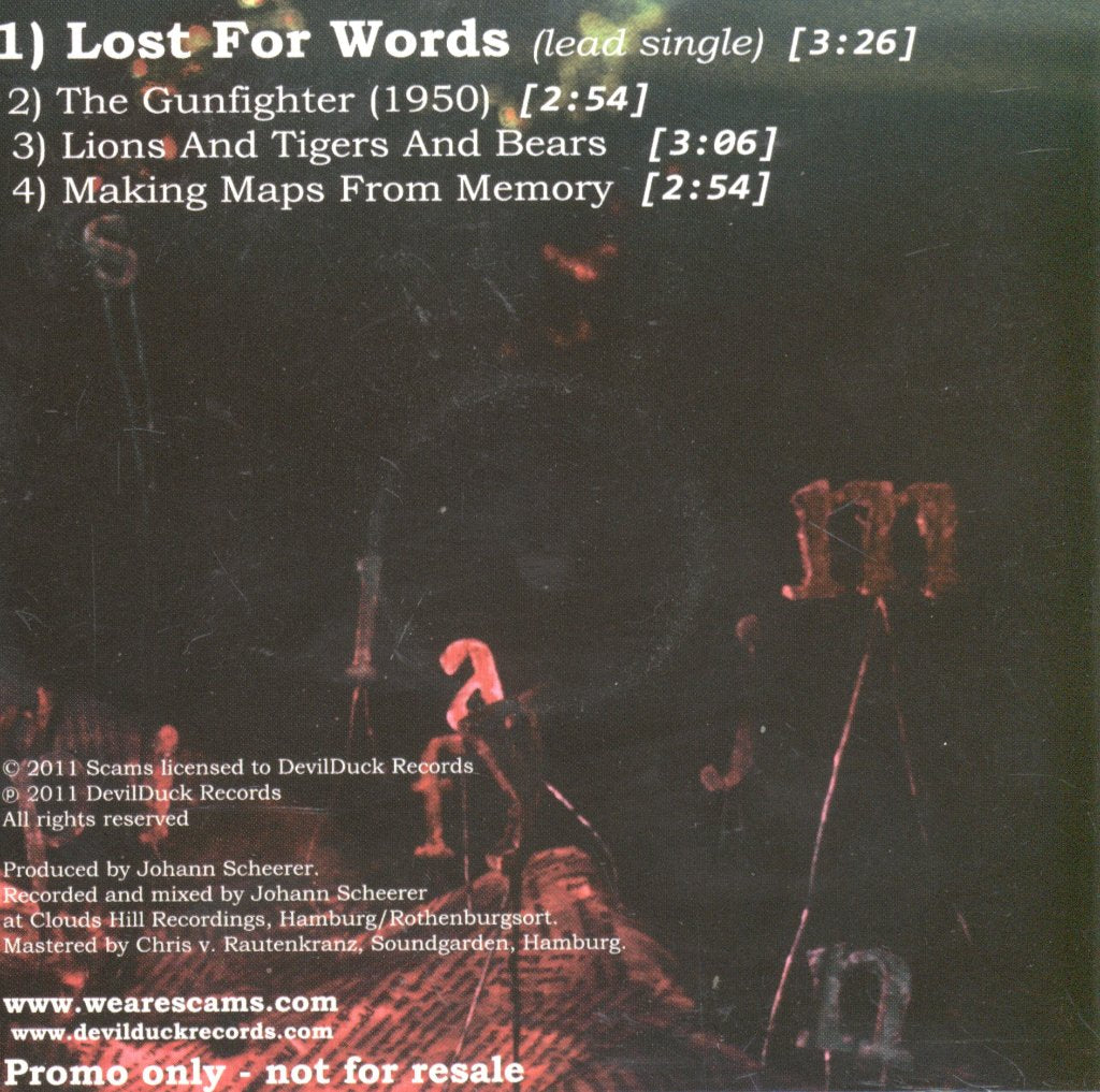 Scams - Lost For Words - Cdr