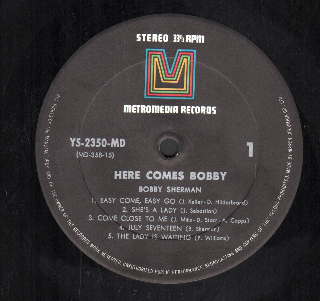 Bobby Sherman - Here Comes Bobby - Lp
