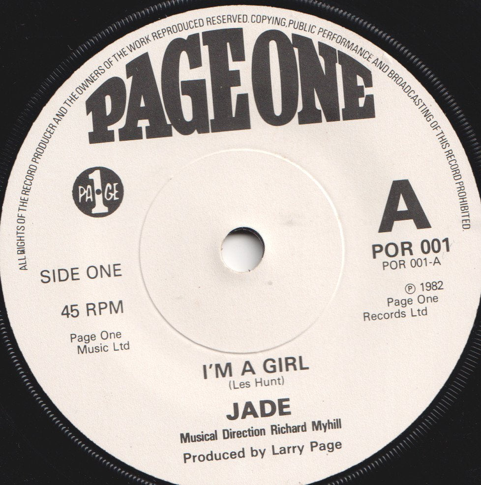 Jade (80'S Artist) - I'm A Girl - 7 Inch