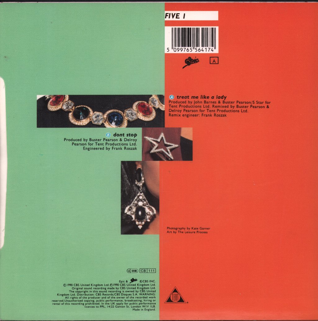 Five Star - Treat Me Like A Lady - 7 Inch