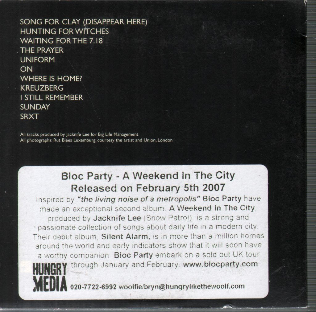 Bloc Party - A Weekend In The City - Cd