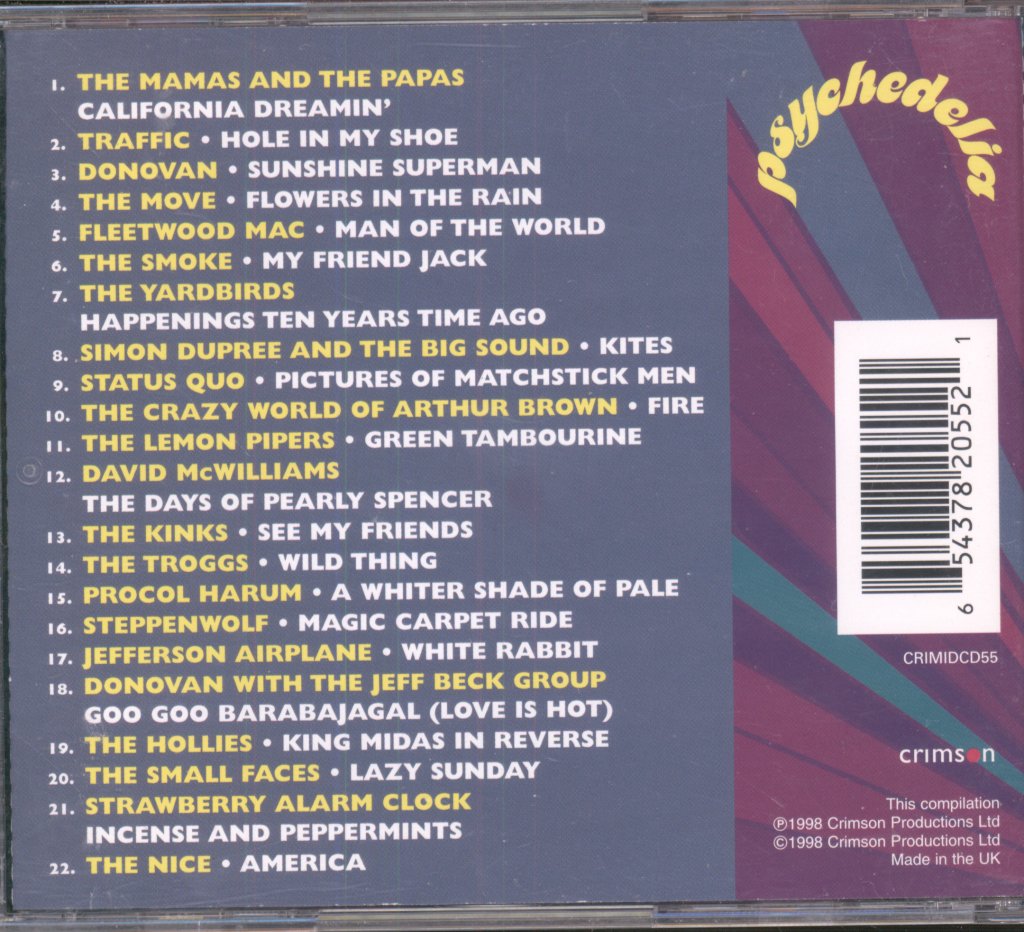 Various Artists - Psychedelia - 22 Classics From The Psychedelic Era - Cd