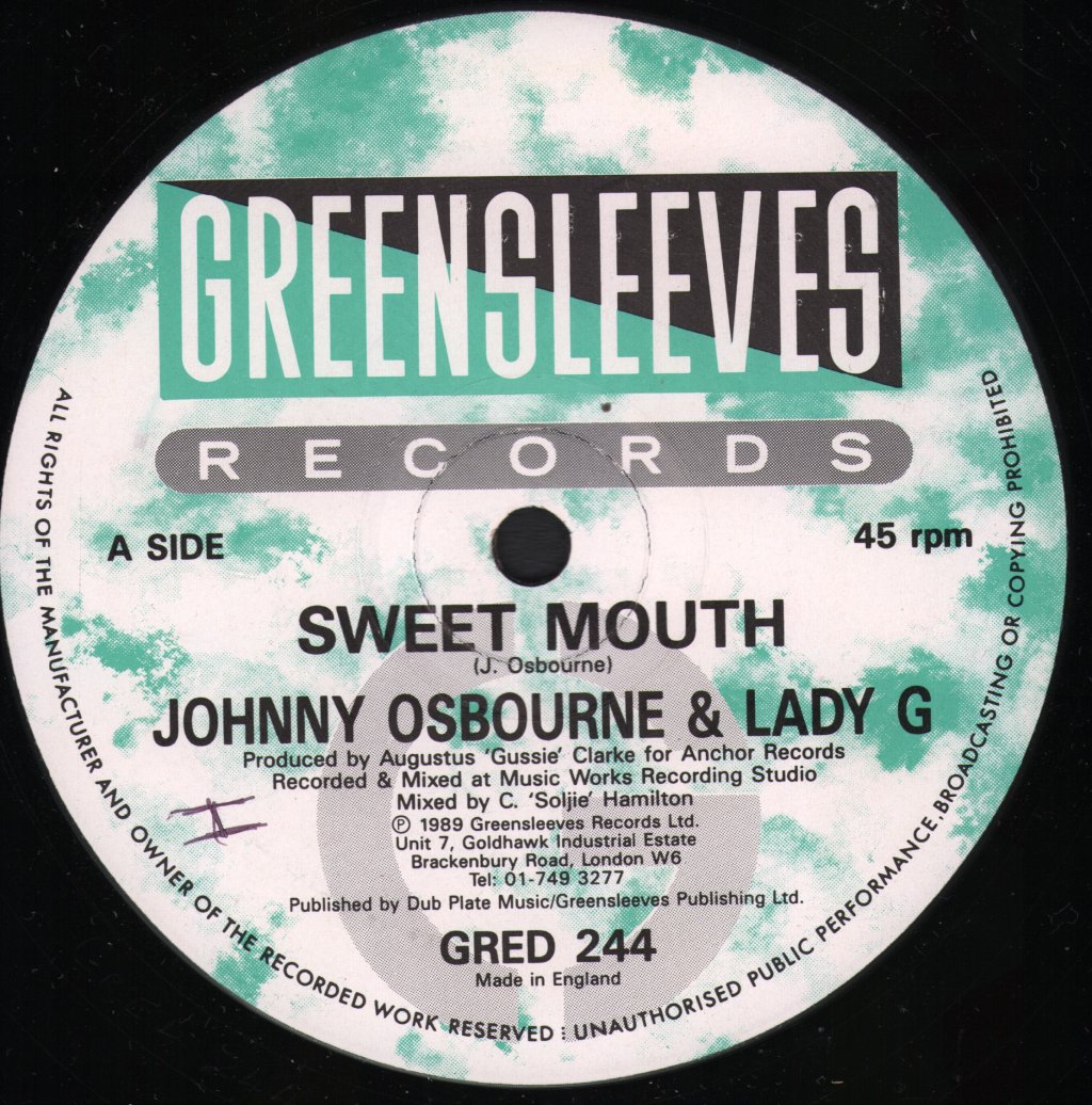 Johnny Osbourne & Lady G - Sweet Mouth - 12 Inch