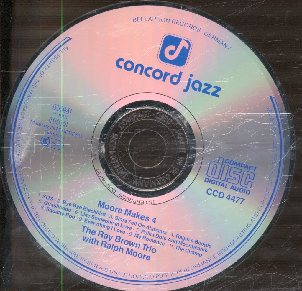 Ray Brown Trio With Ralph Moore - Moore Makes 4 - Cd