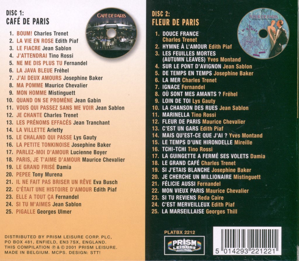 Various Artists - Cafe De Paris - Double Cd