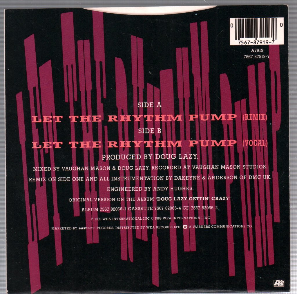 Doug Lazy - Let The Rhythm Pump - 7 Inch