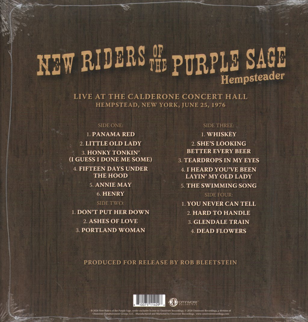 New Riders Of The Purple Sage - Hempsteader - Double Lp