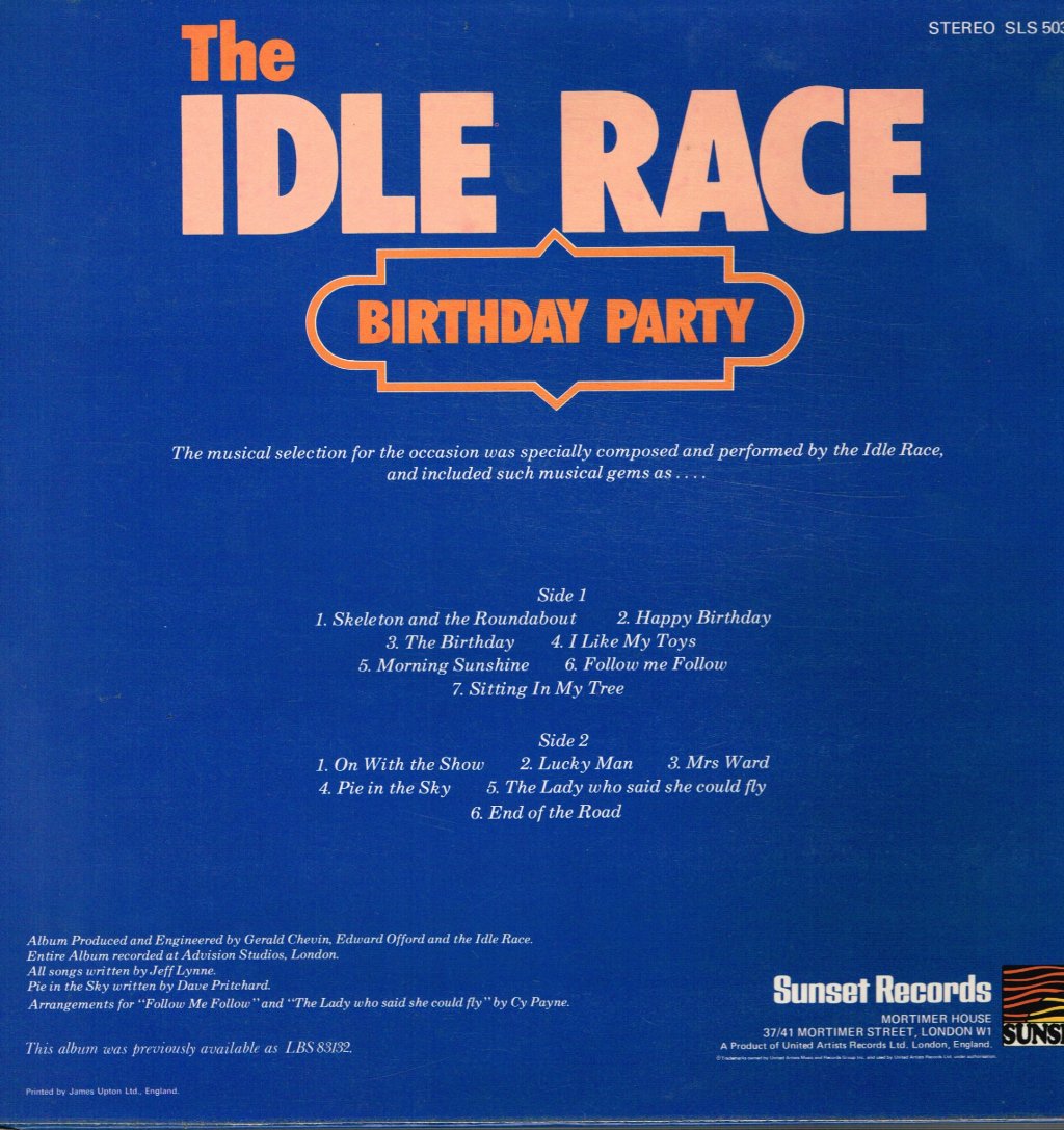 Idle Race - Birthday Party - Lp