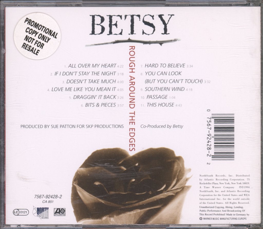 Betsy (Country) - Rough Around The Edges - Cd