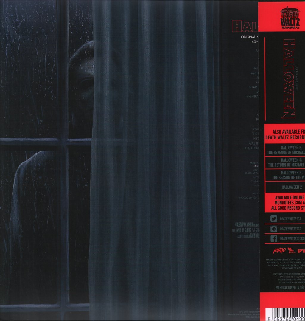 John Carpenter - Halloween (Original Motion Picture Soundtrack) - Lp