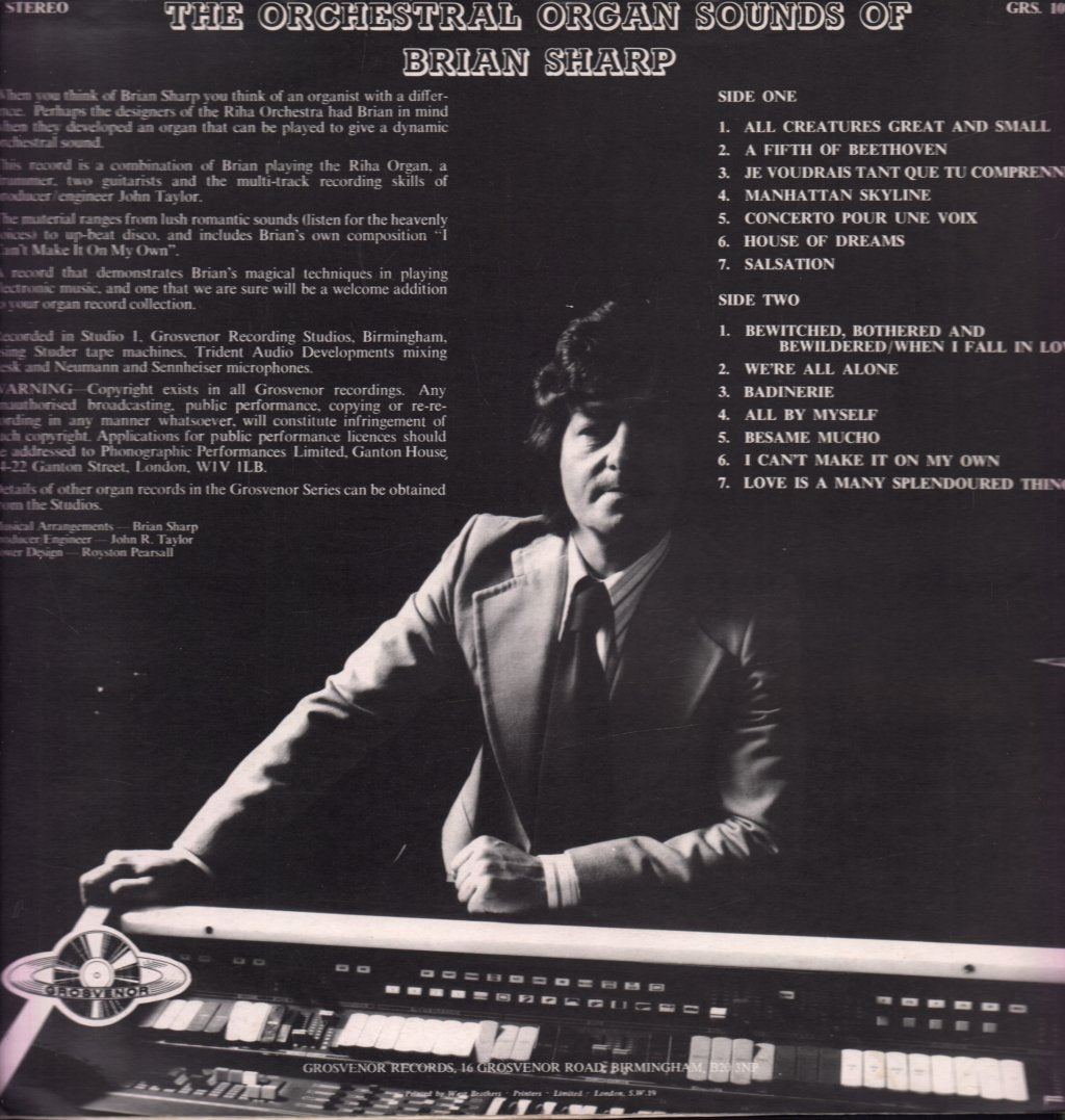 Brian Sharp - Orchestral Organ Sounds Of B# - Lp