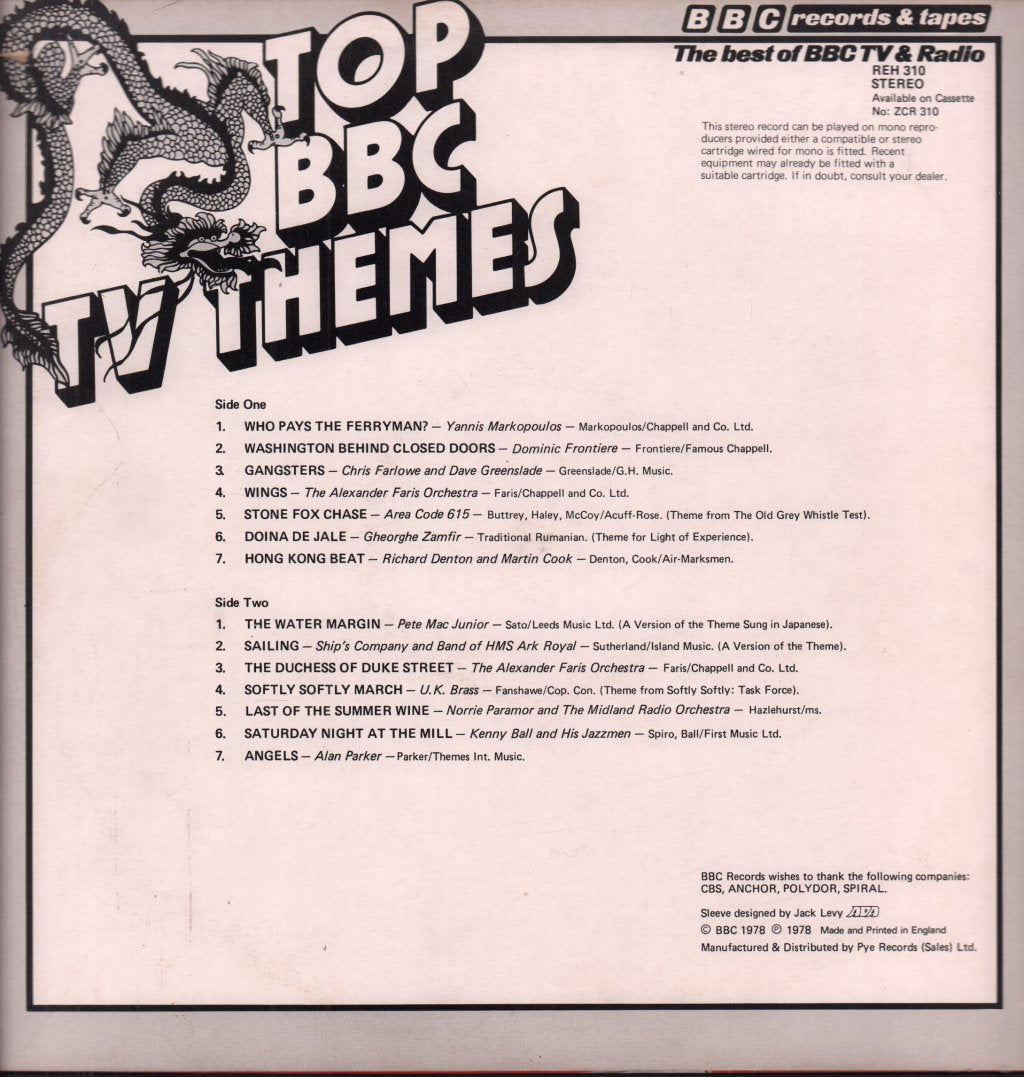 Various Artists - Top Bbc Tv Themes - Lp