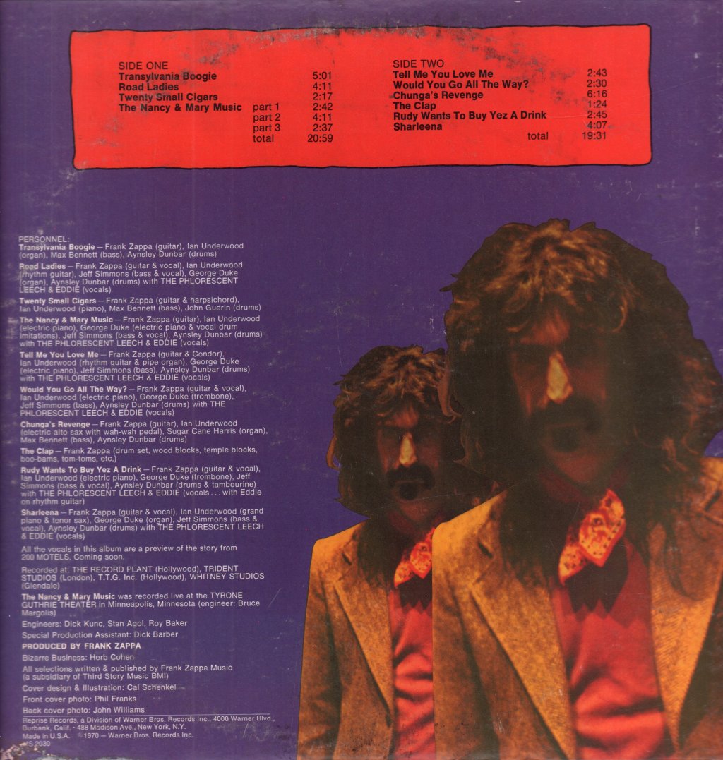 Frank Zappa - Chunga's Revenge - Lp