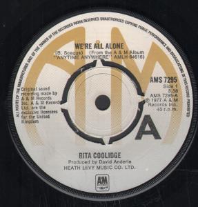 Rita Coolidge - We're All Alone - 7 Inch