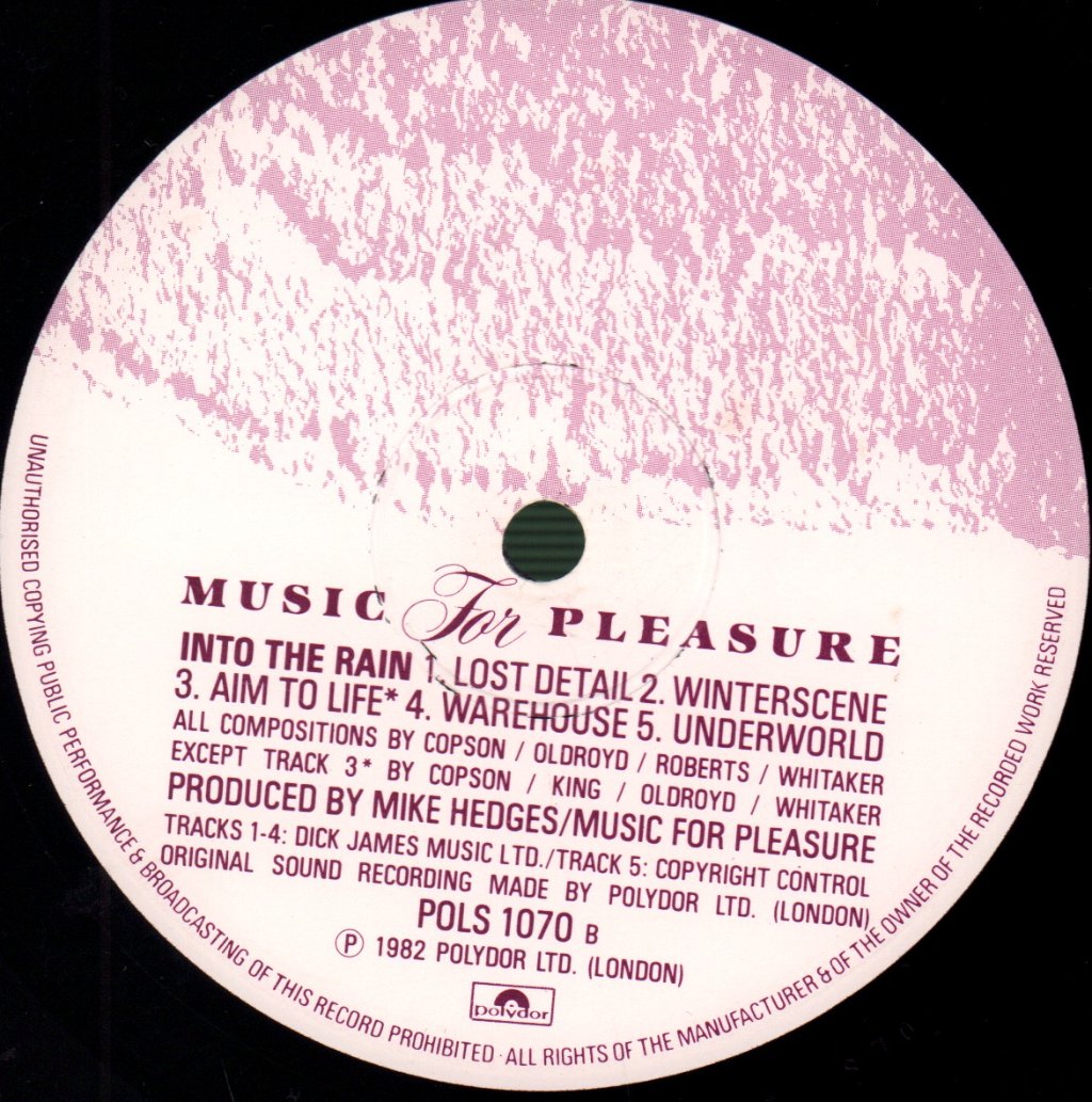 Music For Pleasure - Into The Rain - Lp