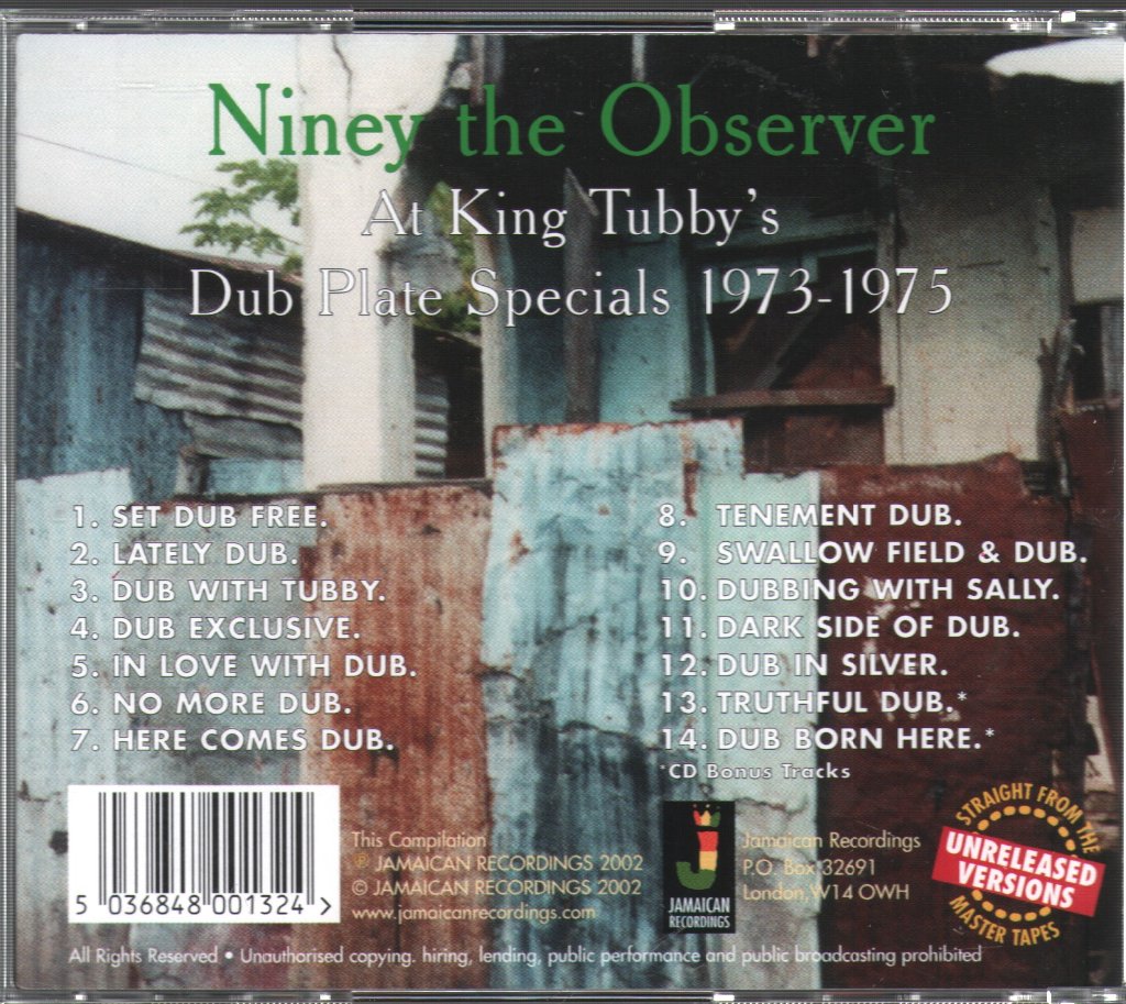 Niney The Observer - At King Tubby's - Dub Plate Specials 1973-1975 - Cd