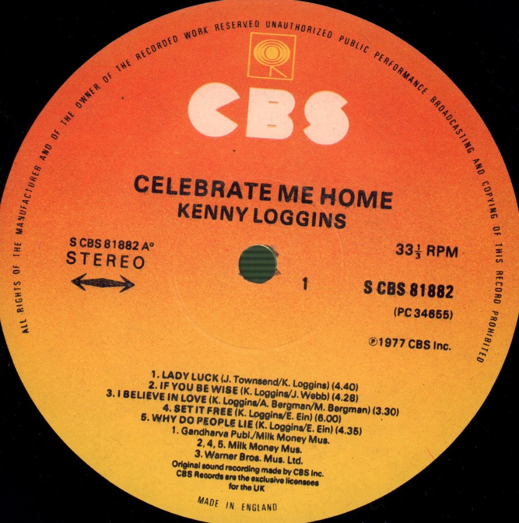 Kenny Loggins - Celebrate Me Home - Lp
