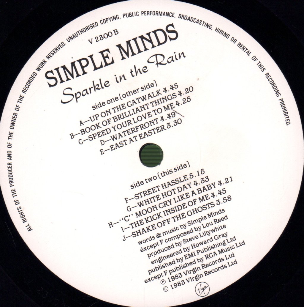 Simple Minds - Sparkle In The Rain - Lp