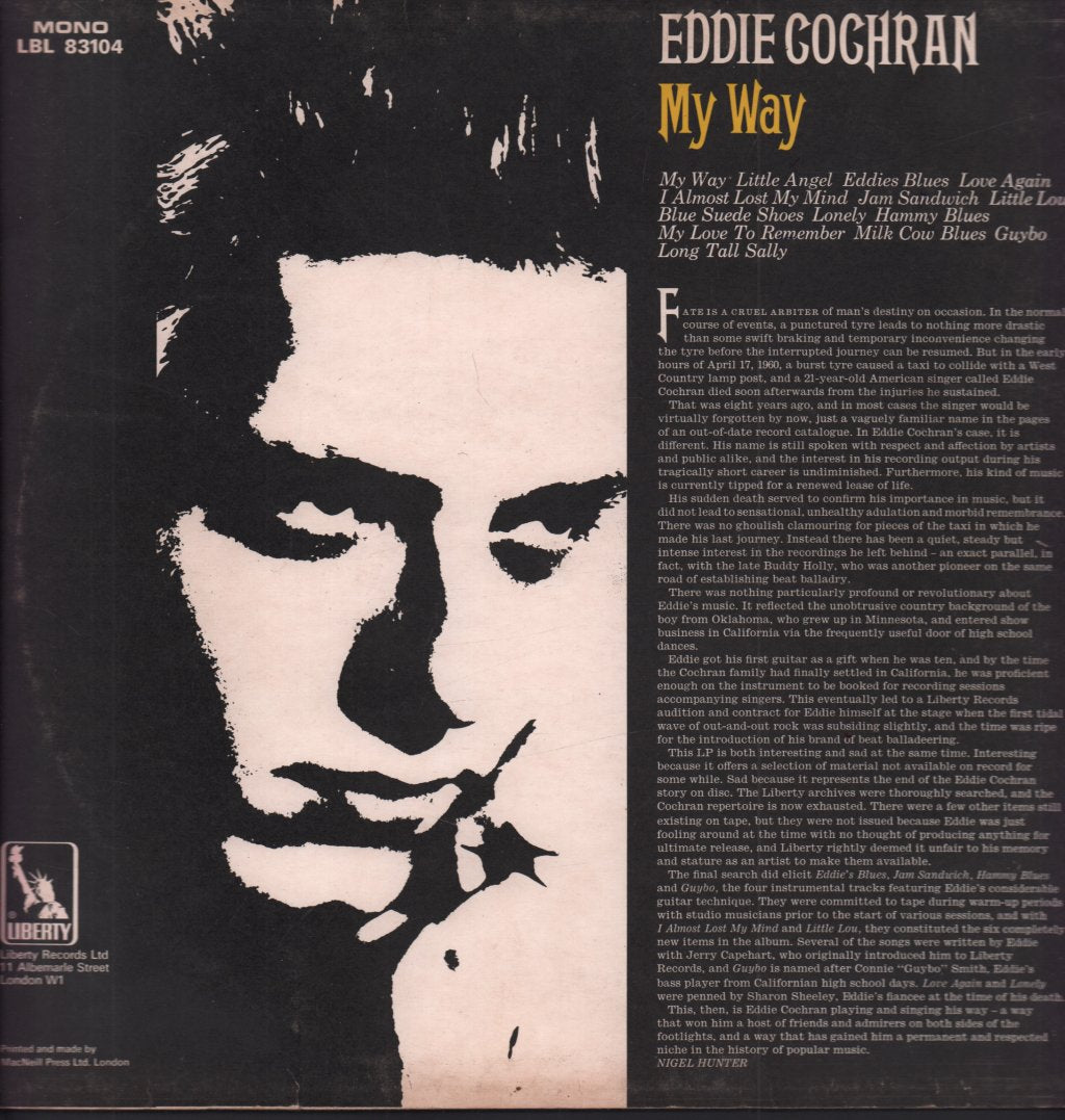 Eddie Cochran - My Way - Lp